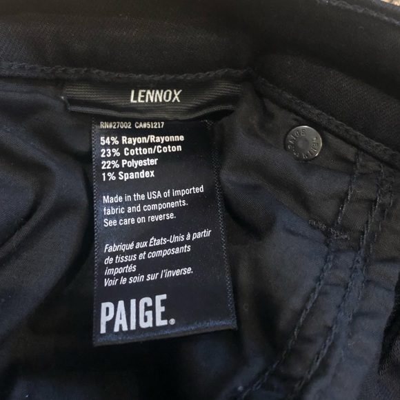 PAIGE. BLACK. DENIM. LENNOX FIT. SIZE 32 - Picture 4 of 4